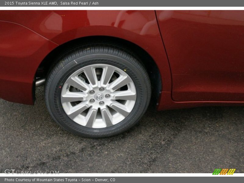 Salsa Red Pearl / Ash 2015 Toyota Sienna XLE AWD