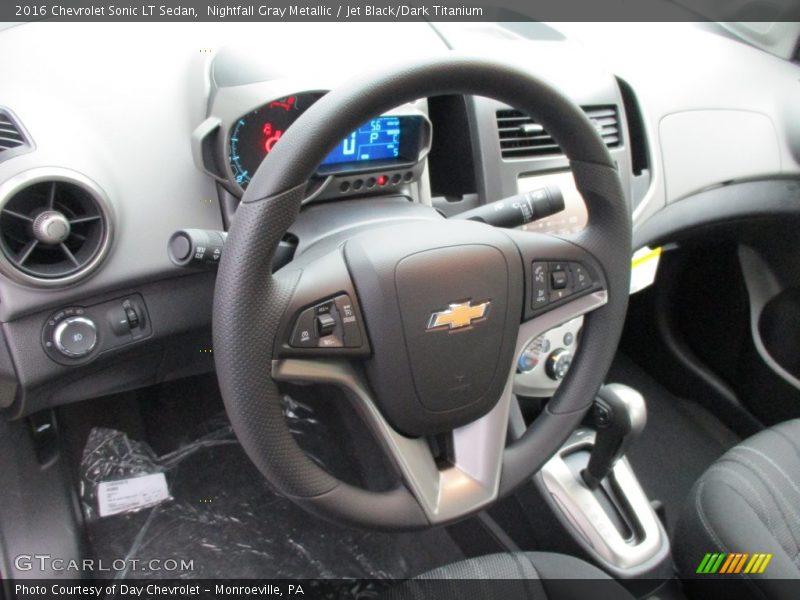 Nightfall Gray Metallic / Jet Black/Dark Titanium 2016 Chevrolet Sonic LT Sedan