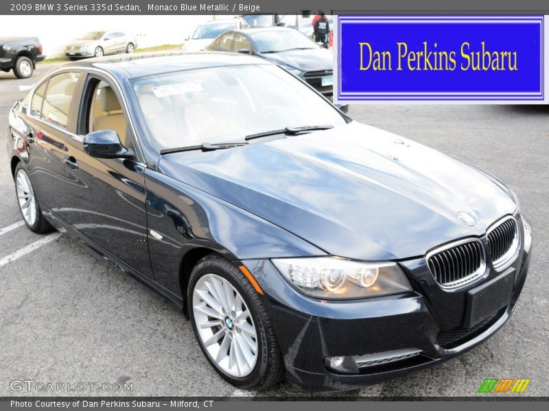 Monaco Blue Metallic / Beige 2009 BMW 3 Series 335d Sedan