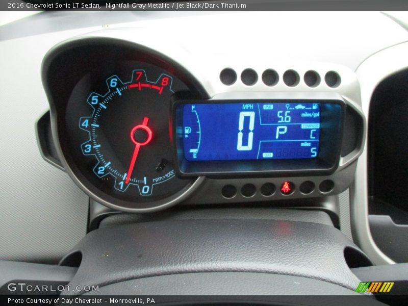 Nightfall Gray Metallic / Jet Black/Dark Titanium 2016 Chevrolet Sonic LT Sedan