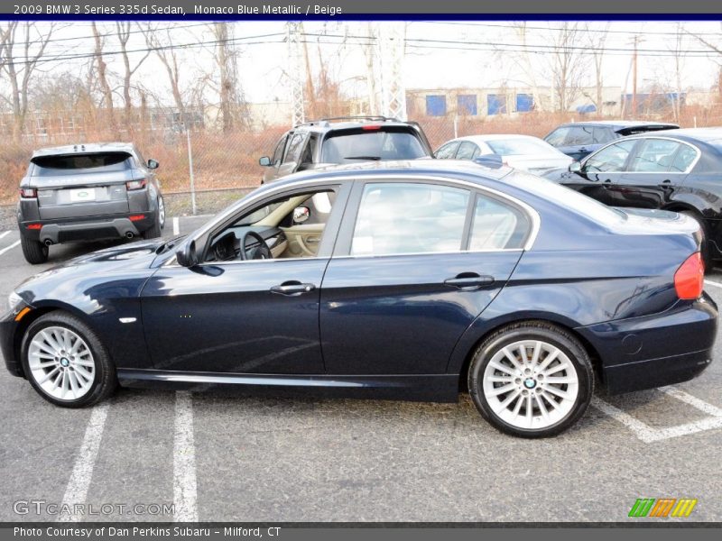 Monaco Blue Metallic / Beige 2009 BMW 3 Series 335d Sedan