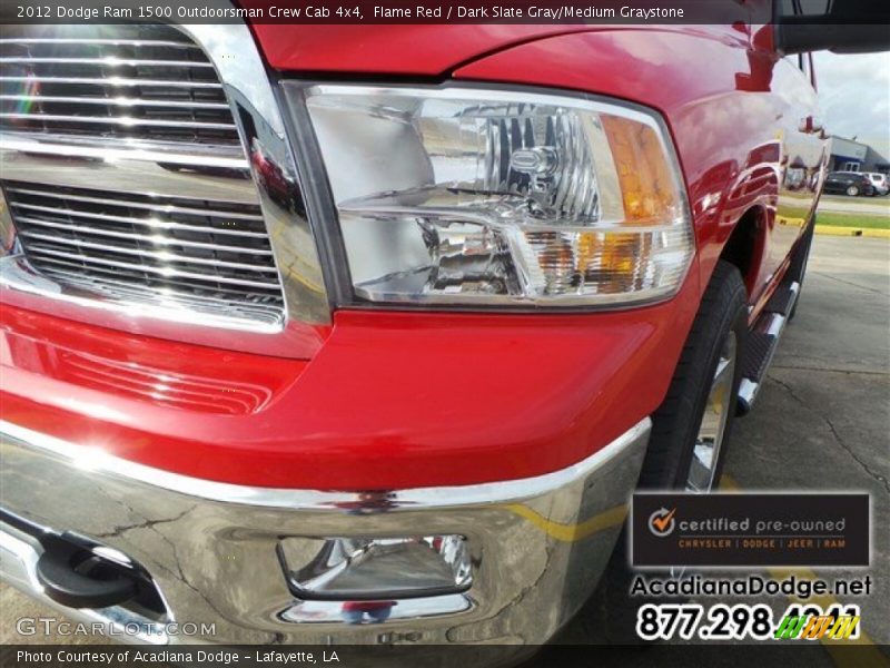 Flame Red / Dark Slate Gray/Medium Graystone 2012 Dodge Ram 1500 Outdoorsman Crew Cab 4x4