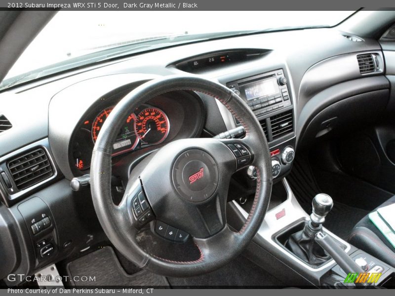 Dark Gray Metallic / Black 2012 Subaru Impreza WRX STi 5 Door