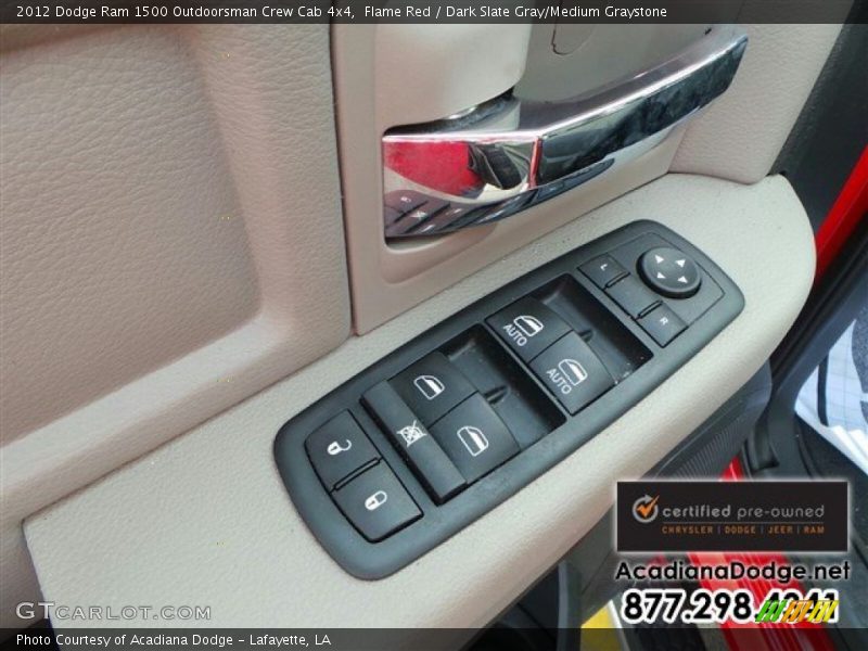 Flame Red / Dark Slate Gray/Medium Graystone 2012 Dodge Ram 1500 Outdoorsman Crew Cab 4x4
