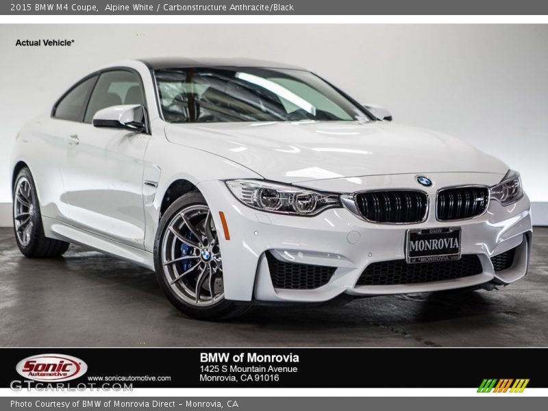 Alpine White / Carbonstructure Anthracite/Black 2015 BMW M4 Coupe