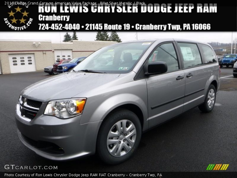 Billet Silver Metallic / Black 2016 Dodge Grand Caravan American Value Package