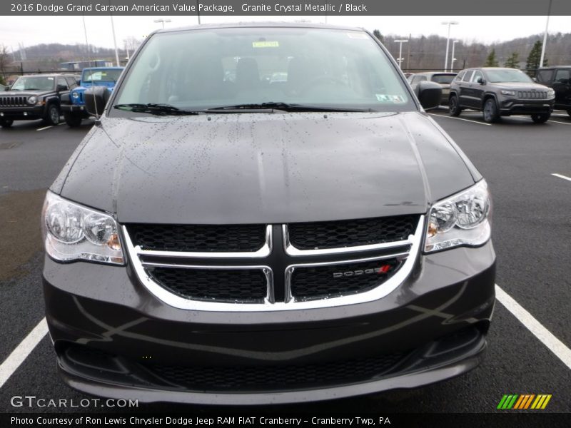 Granite Crystal Metallic / Black 2016 Dodge Grand Caravan American Value Package