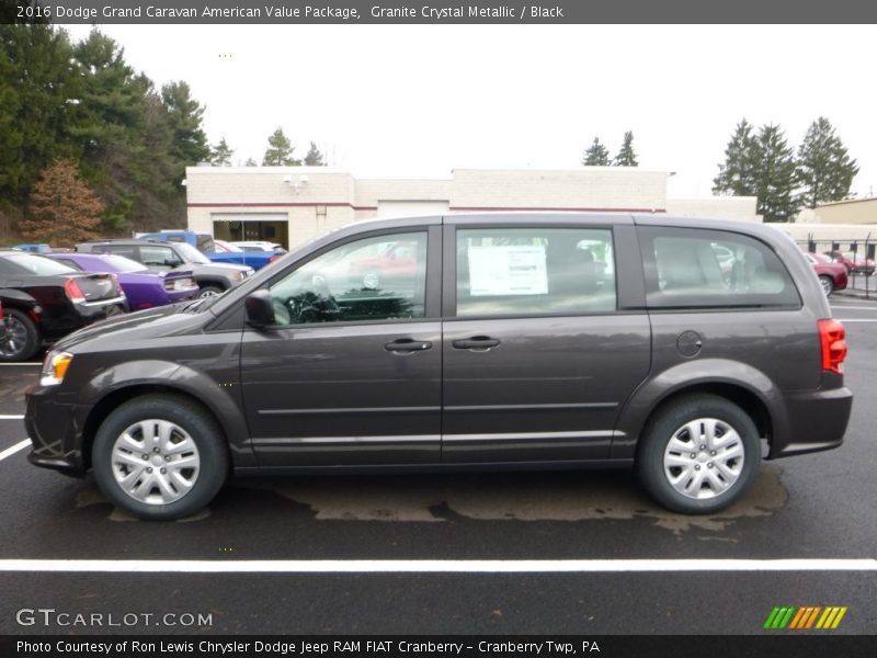 Granite Crystal Metallic / Black 2016 Dodge Grand Caravan American Value Package