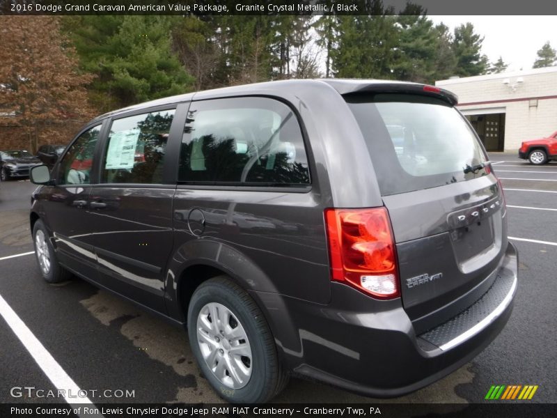 Granite Crystal Metallic / Black 2016 Dodge Grand Caravan American Value Package
