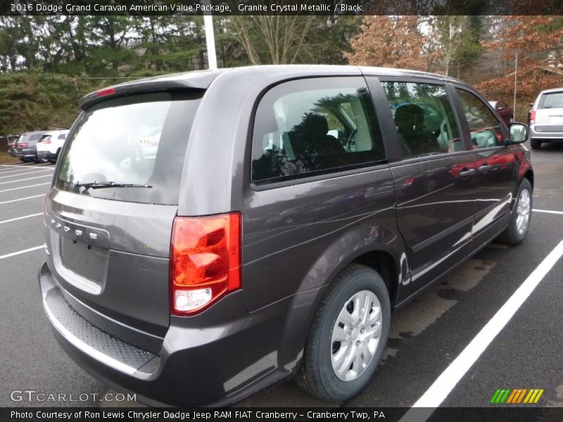 Granite Crystal Metallic / Black 2016 Dodge Grand Caravan American Value Package