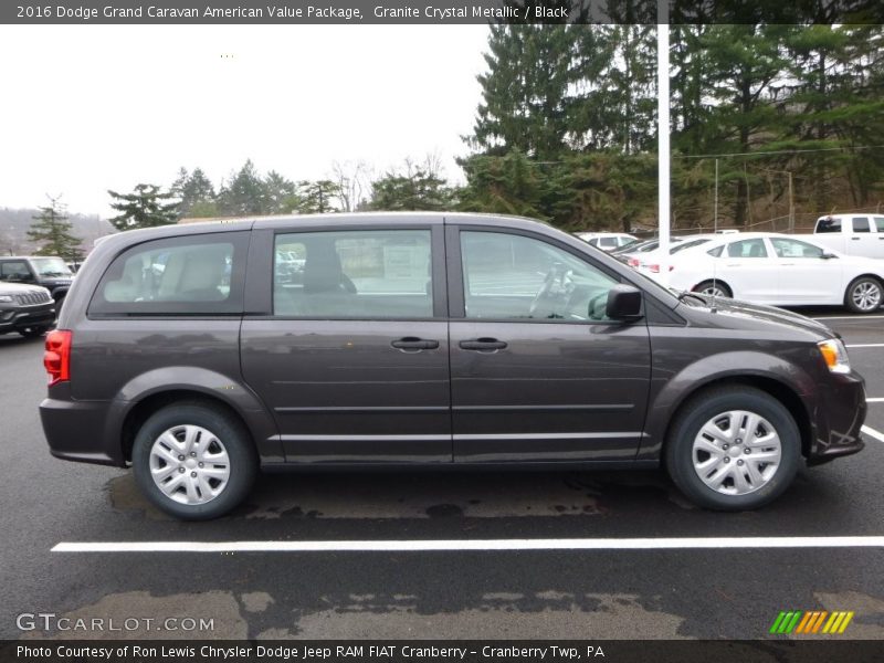 Granite Crystal Metallic / Black 2016 Dodge Grand Caravan American Value Package