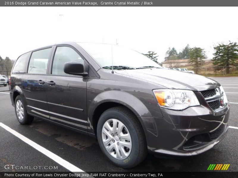 Granite Crystal Metallic / Black 2016 Dodge Grand Caravan American Value Package
