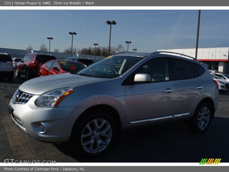 Silver Ice Metallic / Black 2011 Nissan Rogue SL AWD