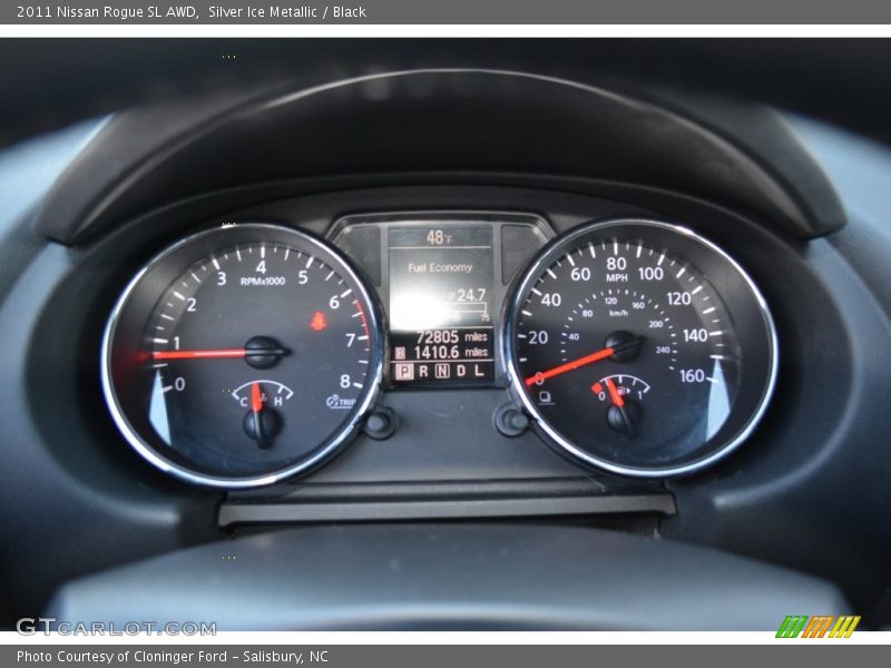 Silver Ice Metallic / Black 2011 Nissan Rogue SL AWD
