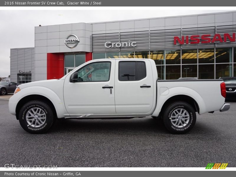 Glacier White / Steel 2016 Nissan Frontier SV Crew Cab