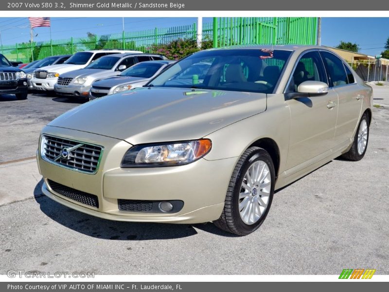 Shimmer Gold Metallic / Sandstone Beige 2007 Volvo S80 3.2