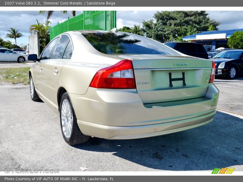 Shimmer Gold Metallic / Sandstone Beige 2007 Volvo S80 3.2