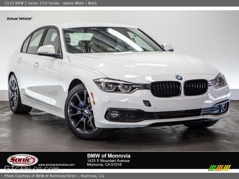 Alpine White / Black 2016 BMW 3 Series 320i Sedan