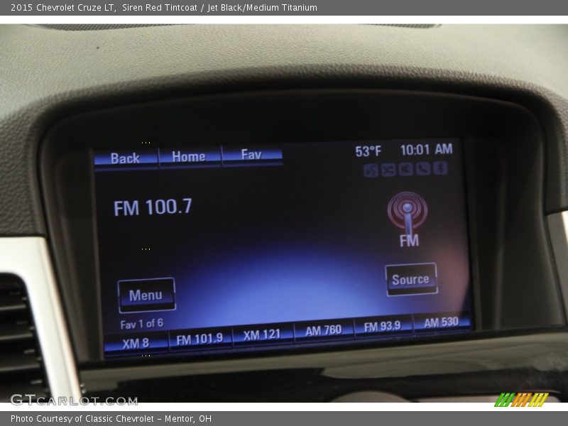 Siren Red Tintcoat / Jet Black/Medium Titanium 2015 Chevrolet Cruze LT