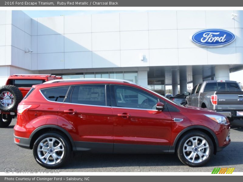 Ruby Red Metallic / Charcoal Black 2016 Ford Escape Titanium