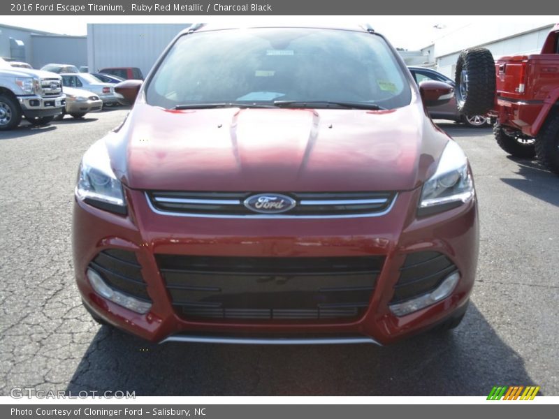 Ruby Red Metallic / Charcoal Black 2016 Ford Escape Titanium