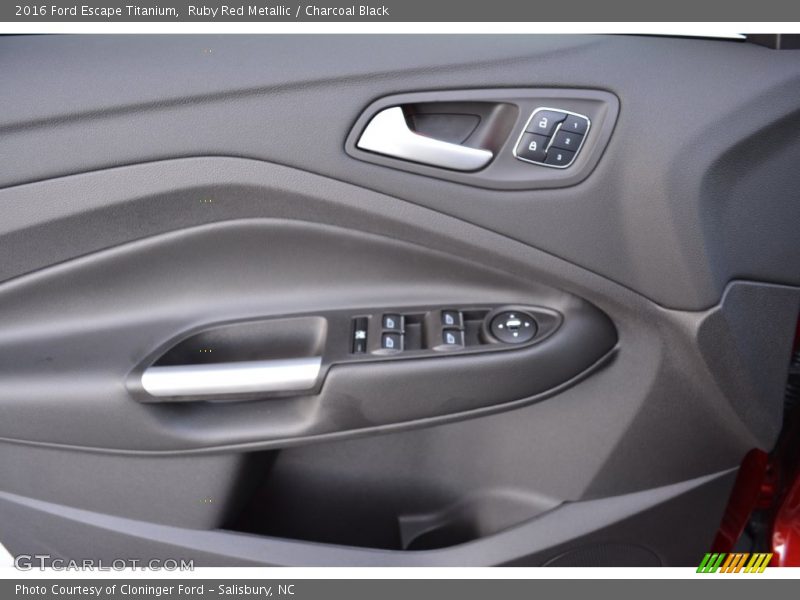 Ruby Red Metallic / Charcoal Black 2016 Ford Escape Titanium