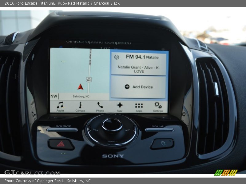 Ruby Red Metallic / Charcoal Black 2016 Ford Escape Titanium