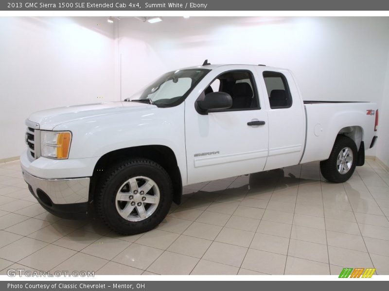 Summit White / Ebony 2013 GMC Sierra 1500 SLE Extended Cab 4x4