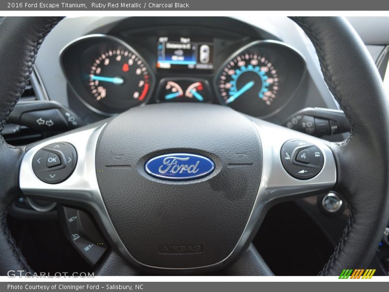 Ruby Red Metallic / Charcoal Black 2016 Ford Escape Titanium