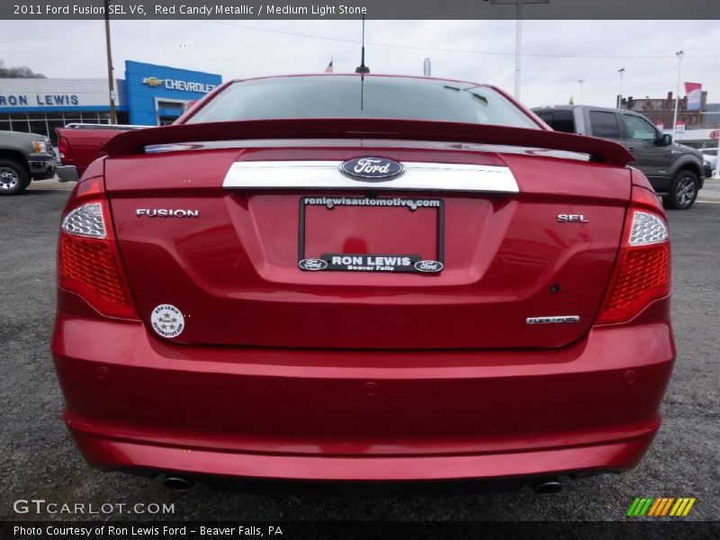 Red Candy Metallic / Medium Light Stone 2011 Ford Fusion SEL V6