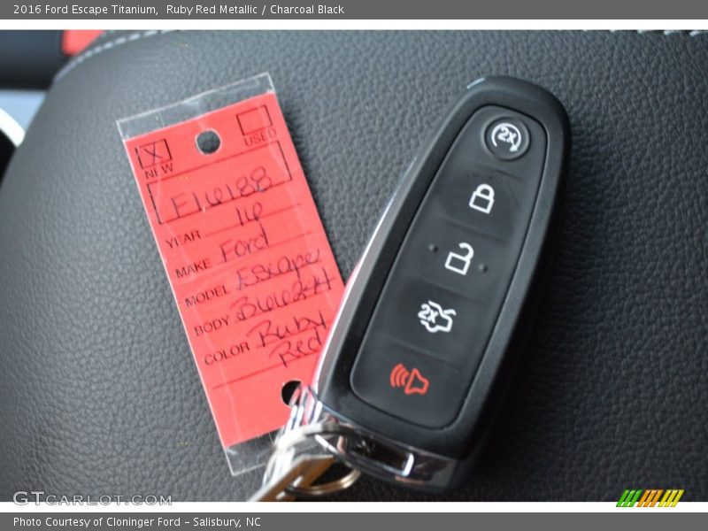 Ruby Red Metallic / Charcoal Black 2016 Ford Escape Titanium