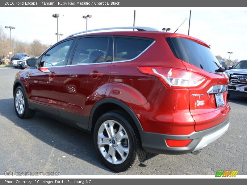 Ruby Red Metallic / Charcoal Black 2016 Ford Escape Titanium