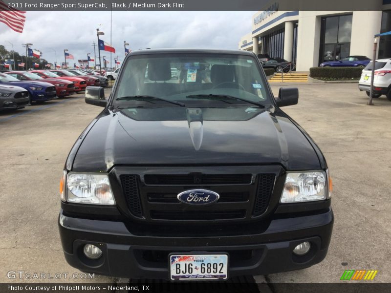 Black / Medium Dark Flint 2011 Ford Ranger Sport SuperCab