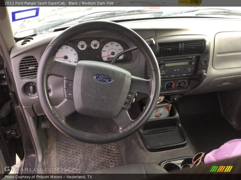 Black / Medium Dark Flint 2011 Ford Ranger Sport SuperCab