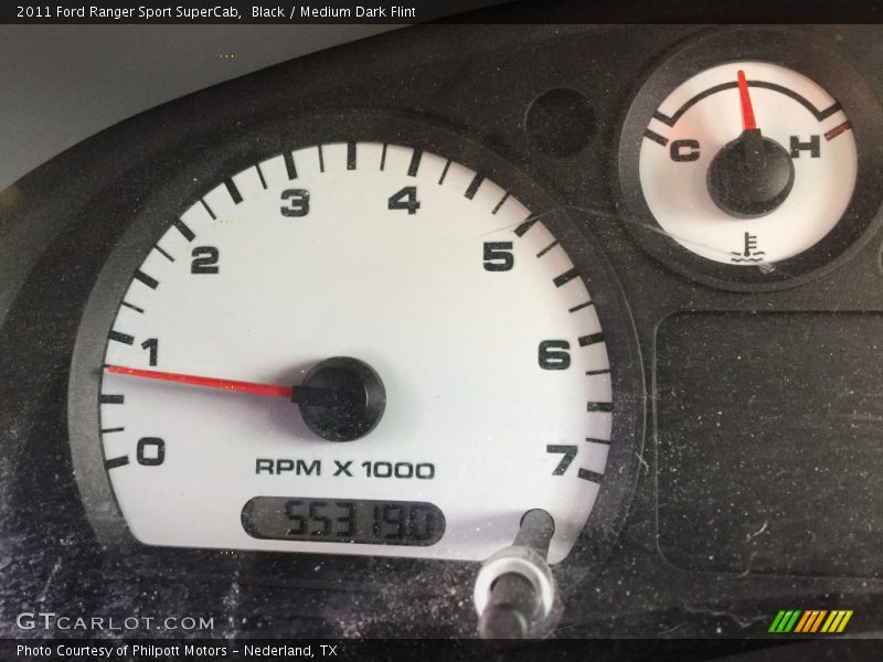 Black / Medium Dark Flint 2011 Ford Ranger Sport SuperCab