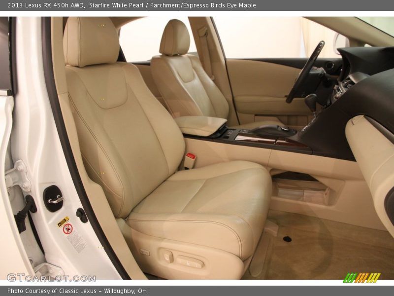 Starfire White Pearl / Parchment/Espresso Birds Eye Maple 2013 Lexus RX 450h AWD