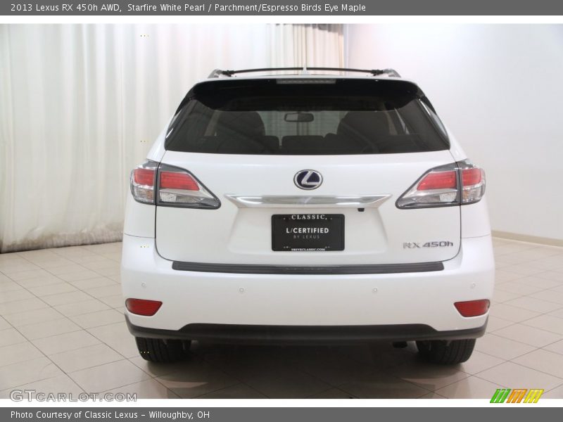 Starfire White Pearl / Parchment/Espresso Birds Eye Maple 2013 Lexus RX 450h AWD