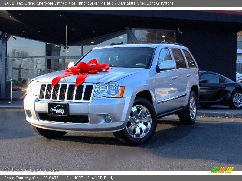 Bright Silver Metallic / Dark Slate Gray/Light Graystone 2008 Jeep Grand Cherokee Limited 4x4
