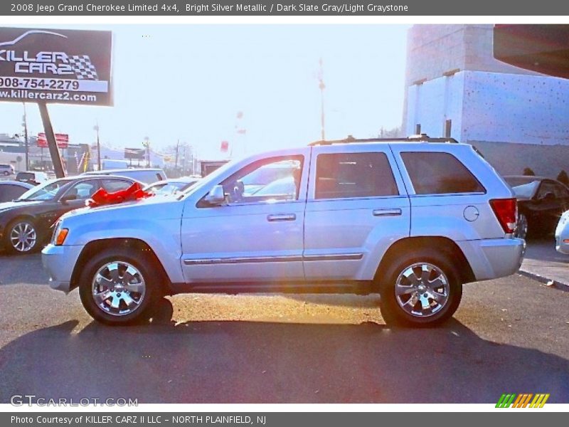 Bright Silver Metallic / Dark Slate Gray/Light Graystone 2008 Jeep Grand Cherokee Limited 4x4