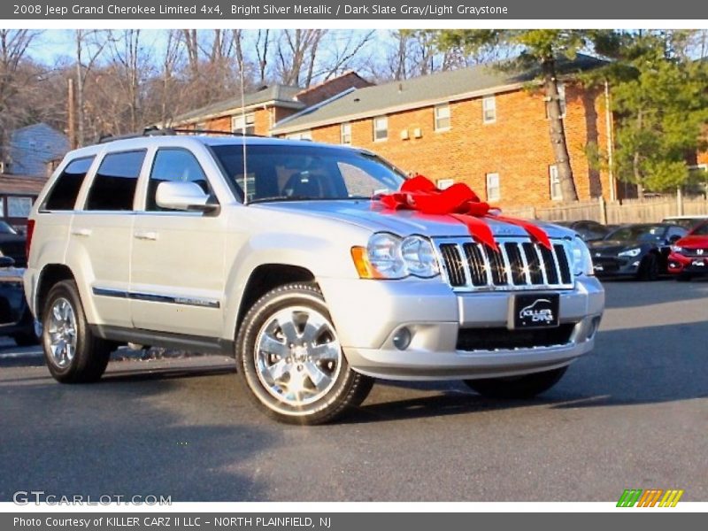 Bright Silver Metallic / Dark Slate Gray/Light Graystone 2008 Jeep Grand Cherokee Limited 4x4