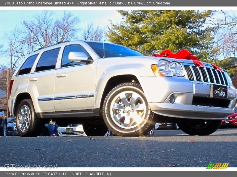 Bright Silver Metallic / Dark Slate Gray/Light Graystone 2008 Jeep Grand Cherokee Limited 4x4