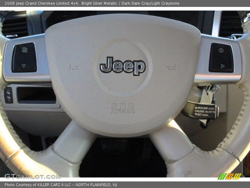 Bright Silver Metallic / Dark Slate Gray/Light Graystone 2008 Jeep Grand Cherokee Limited 4x4
