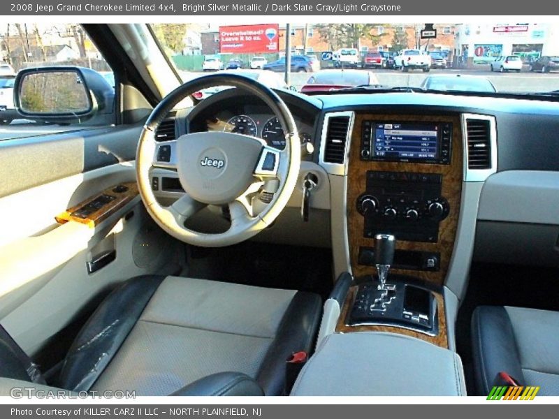 Bright Silver Metallic / Dark Slate Gray/Light Graystone 2008 Jeep Grand Cherokee Limited 4x4