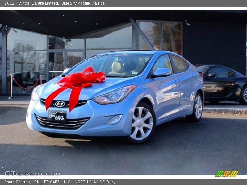 Blue Sky Metallic / Beige 2012 Hyundai Elantra Limited