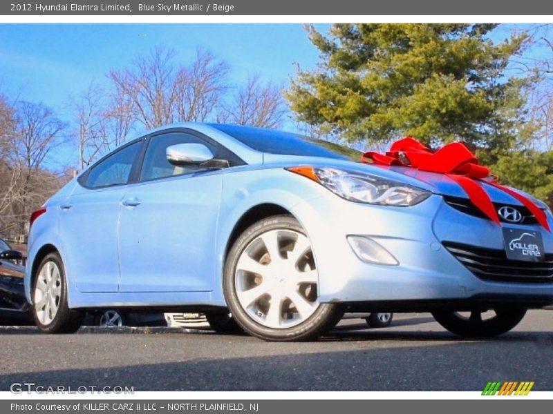 Blue Sky Metallic / Beige 2012 Hyundai Elantra Limited