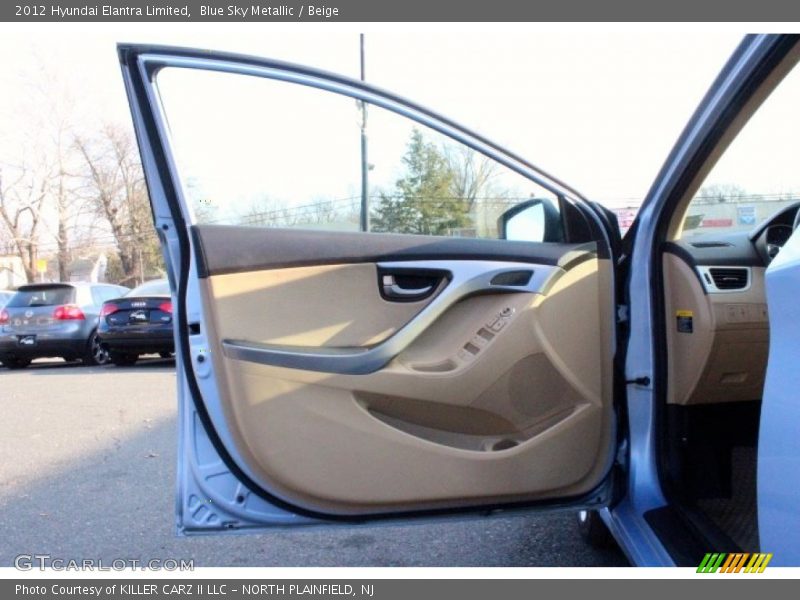 Blue Sky Metallic / Beige 2012 Hyundai Elantra Limited