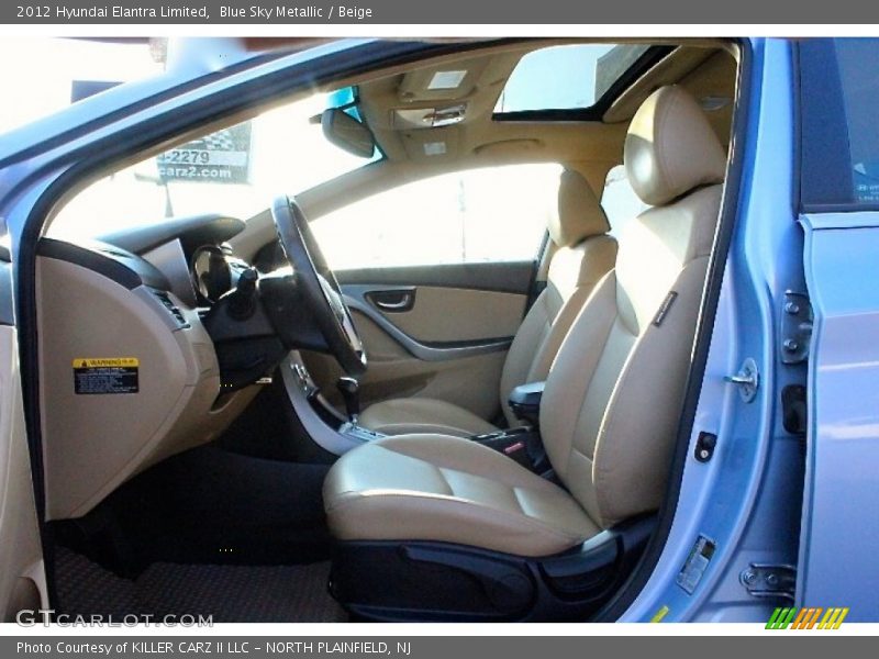 Blue Sky Metallic / Beige 2012 Hyundai Elantra Limited