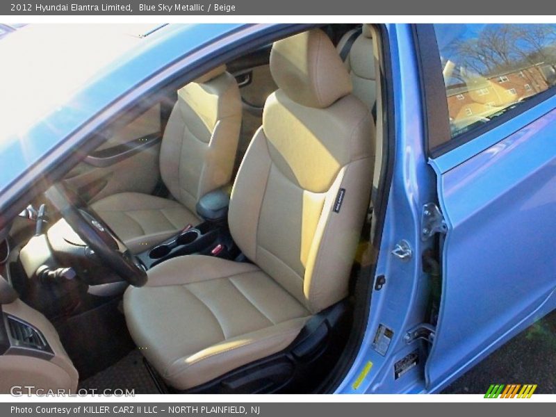 Blue Sky Metallic / Beige 2012 Hyundai Elantra Limited