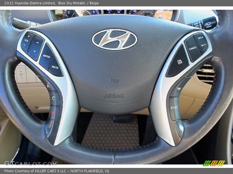 Blue Sky Metallic / Beige 2012 Hyundai Elantra Limited