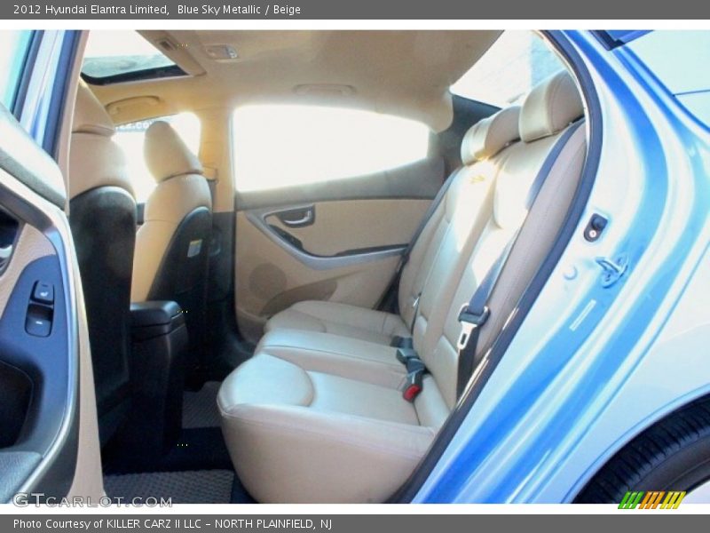 Blue Sky Metallic / Beige 2012 Hyundai Elantra Limited